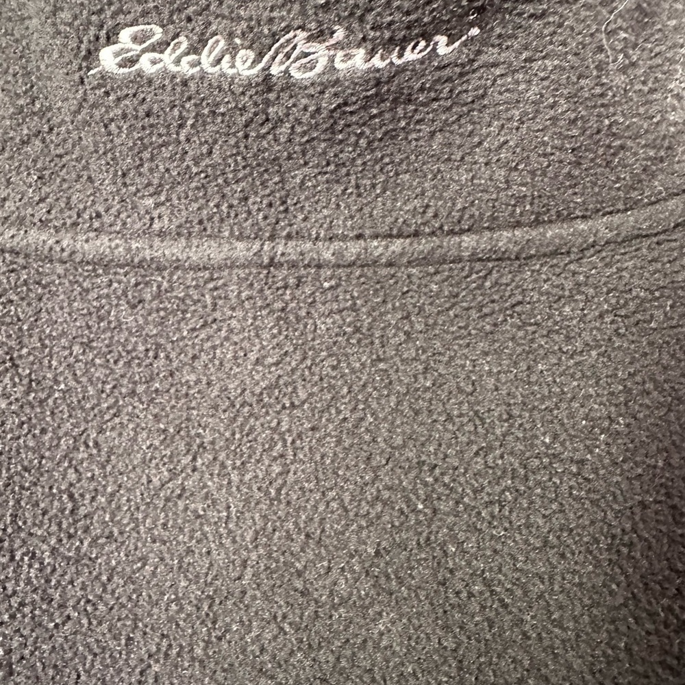 Eddie Bauer Black PolarTec Fleece Zip Up Jacket Size L - Picture 7 of 9